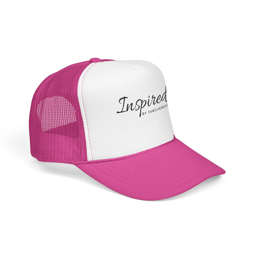 Inspired Trucker Hat – Script Logo Foam Mesh Cap
