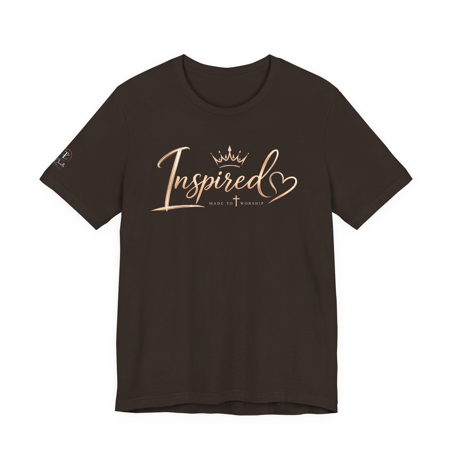 inspired script tee — women’s inspirational graphic t‑shirt (crown & heart)