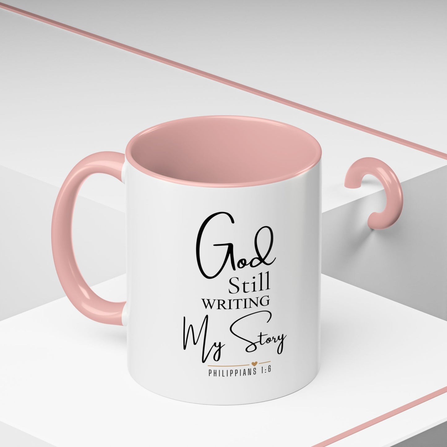 inspirational mug — "god is still writing your story" accent coffee cup (11/15oz)