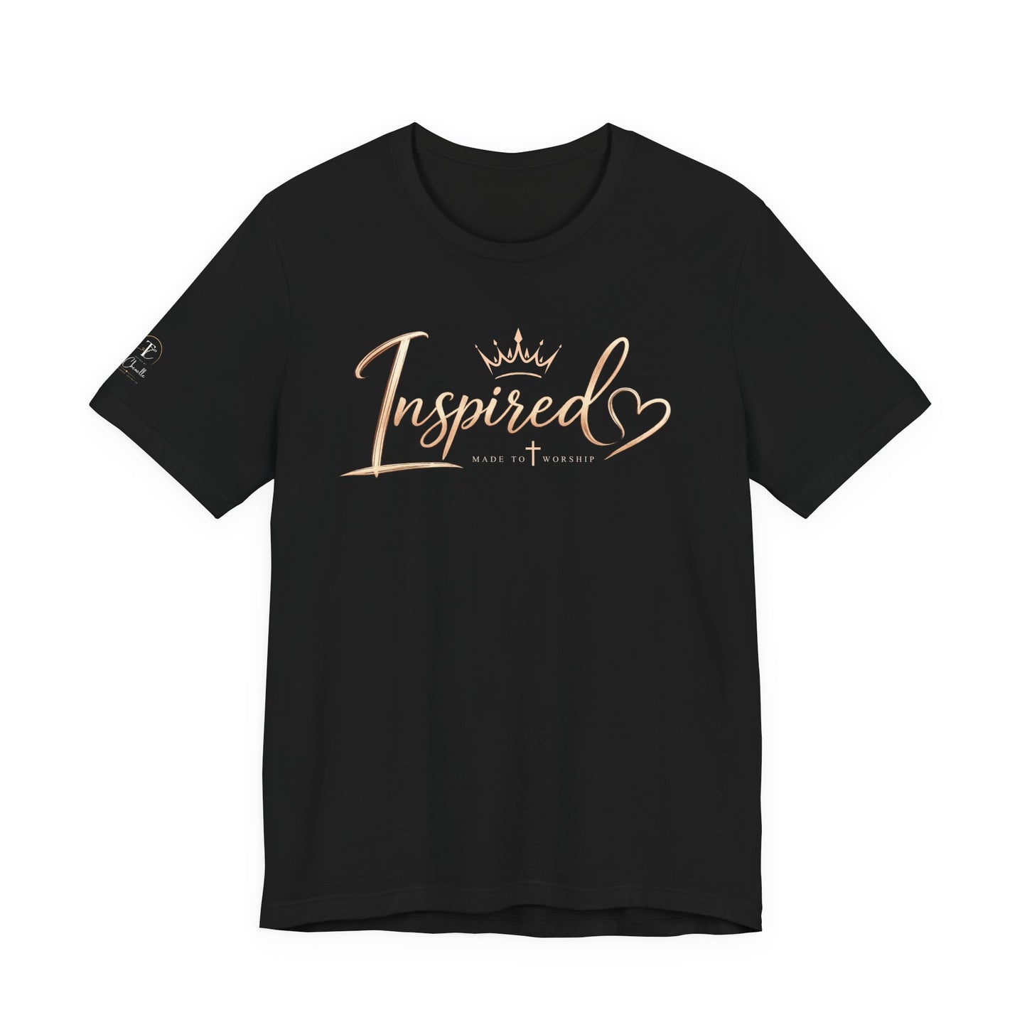 inspired script tee — women’s inspirational graphic t‑shirt (crown & heart)