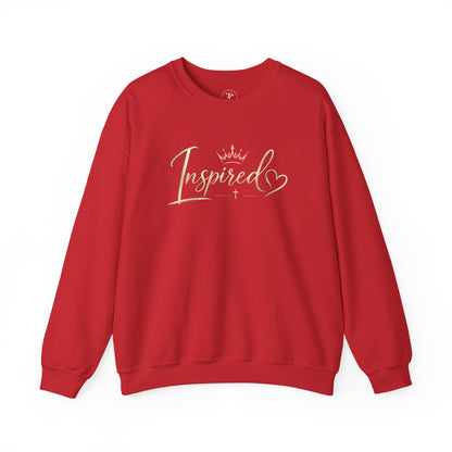 Inspired Crewneck Sweatshirt — Gold Script Inspirational Pullover