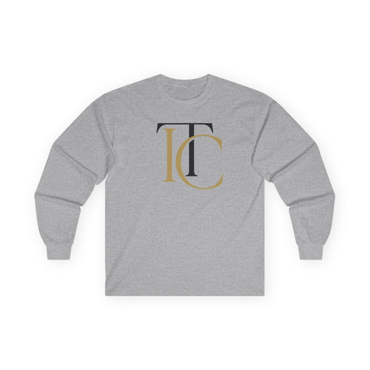 Monogram IC Long Sleeve Tee — Elegant Gold & Black Initial Shirt