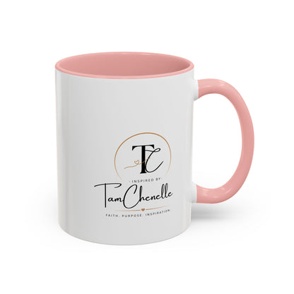 Inspirational Scripture Coffee Mug — "Create Courage & Inspire" Accent 11/15oz