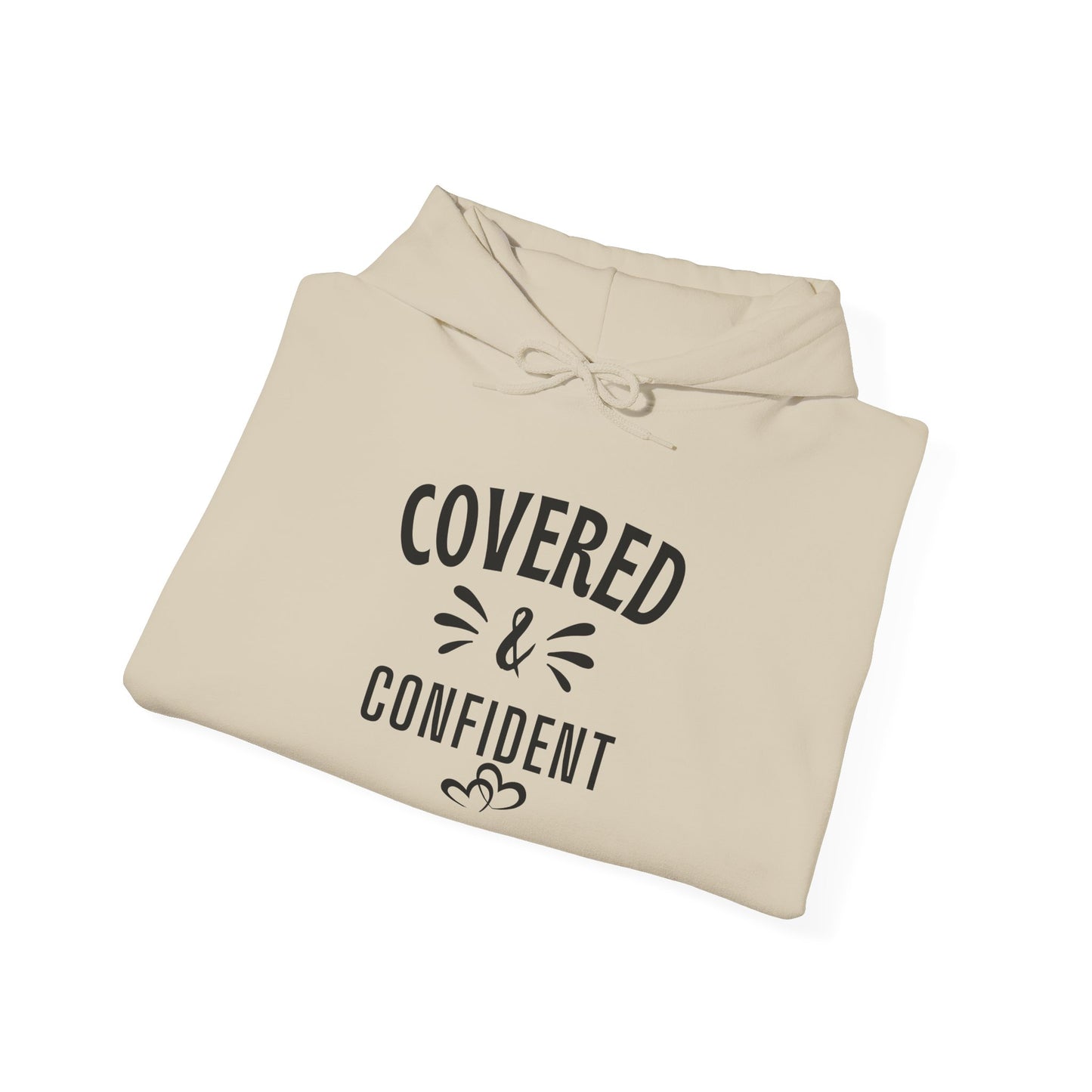 hoodie - "covered & confident" cozy christian faith pullover