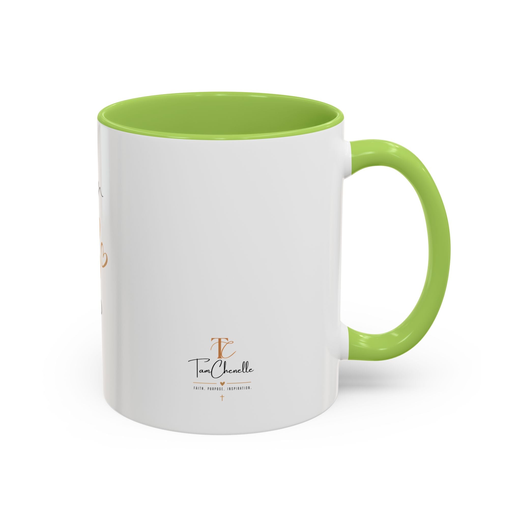 Coffee Mug — "Prayer First, Coffee Second" Christian Accent Mug (Script, Hearts)