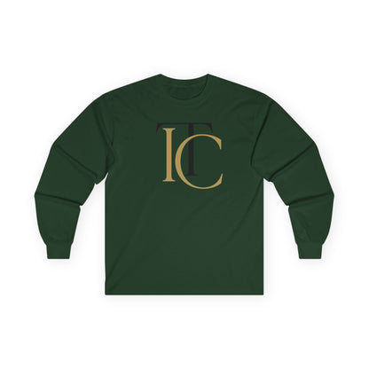 Monogram IC Long Sleeve Tee — Elegant Gold & Black Initial Shirt