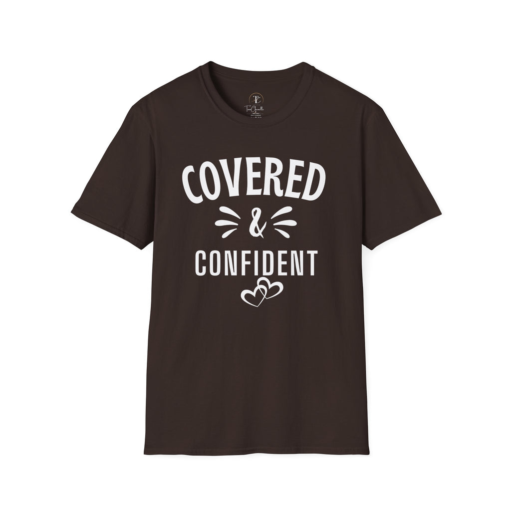 Covered & Confident T-Shirt — Feminine Inspirational Graphic Tee