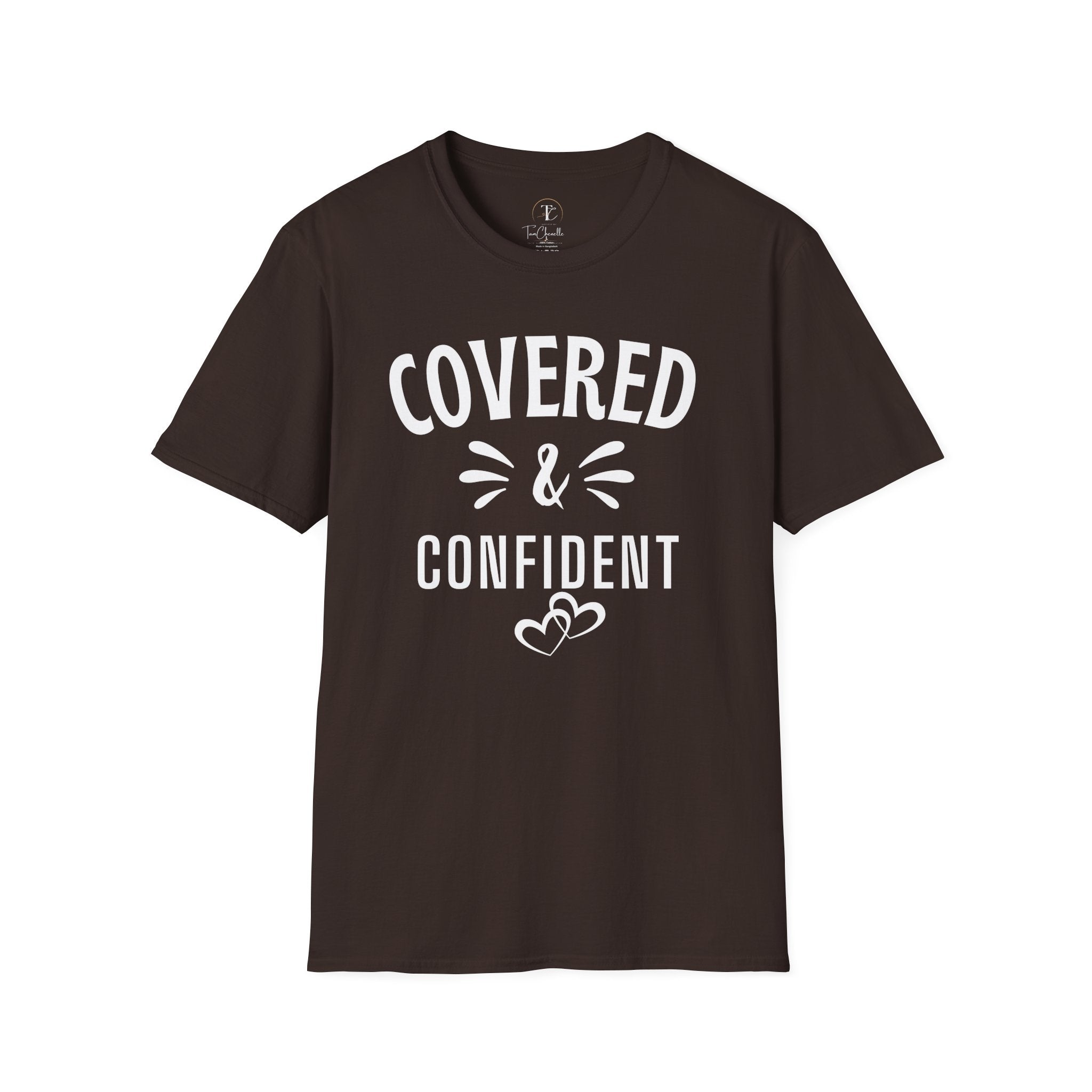 Covered & Confident T-Shirt — Feminine Inspirational Graphic Tee