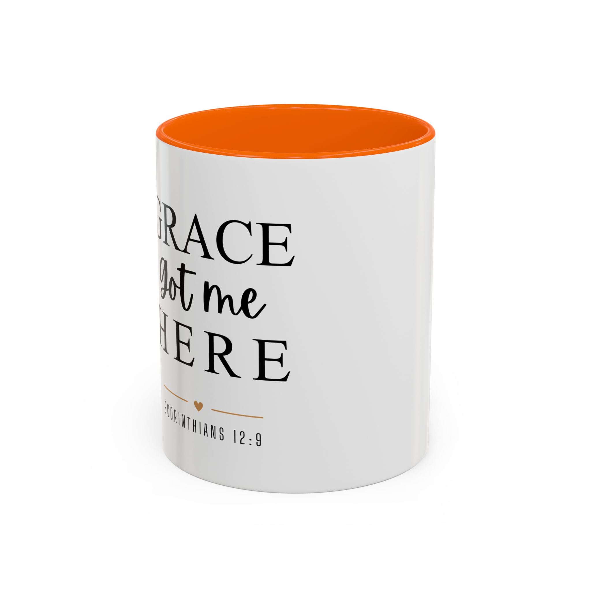 Inspirational Grace Coffee Mug – 'Grace Got Me Here' Christian Accent Mug (11/15oz)