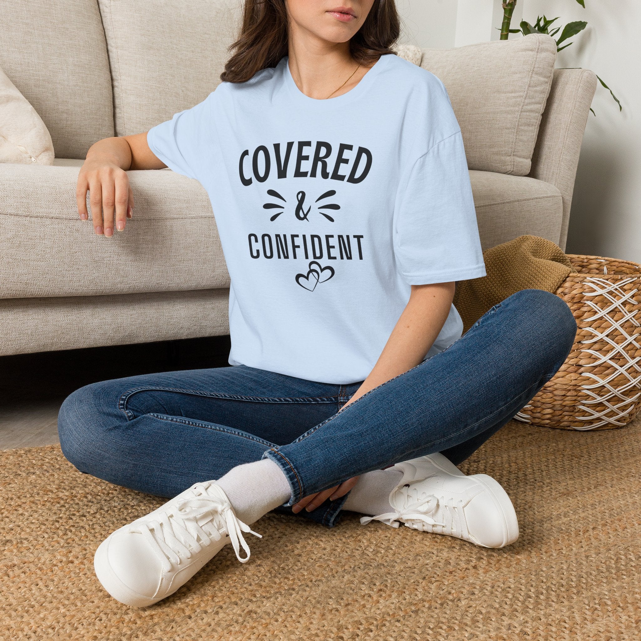 Covered & Confident T-Shirt — Inspirational Faith-Based Graphic Tee