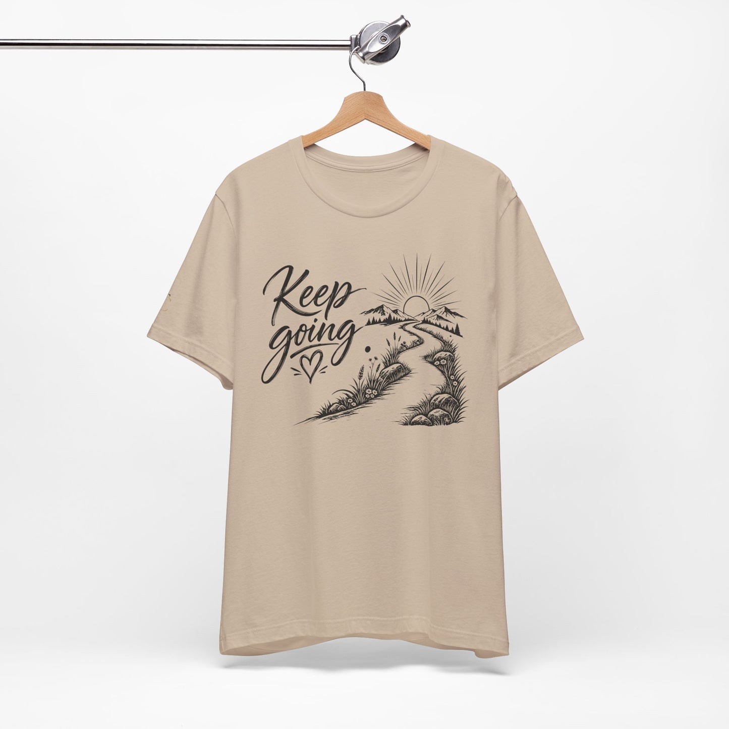 keep going tee — motivational road & sunrise graphic t-shirt