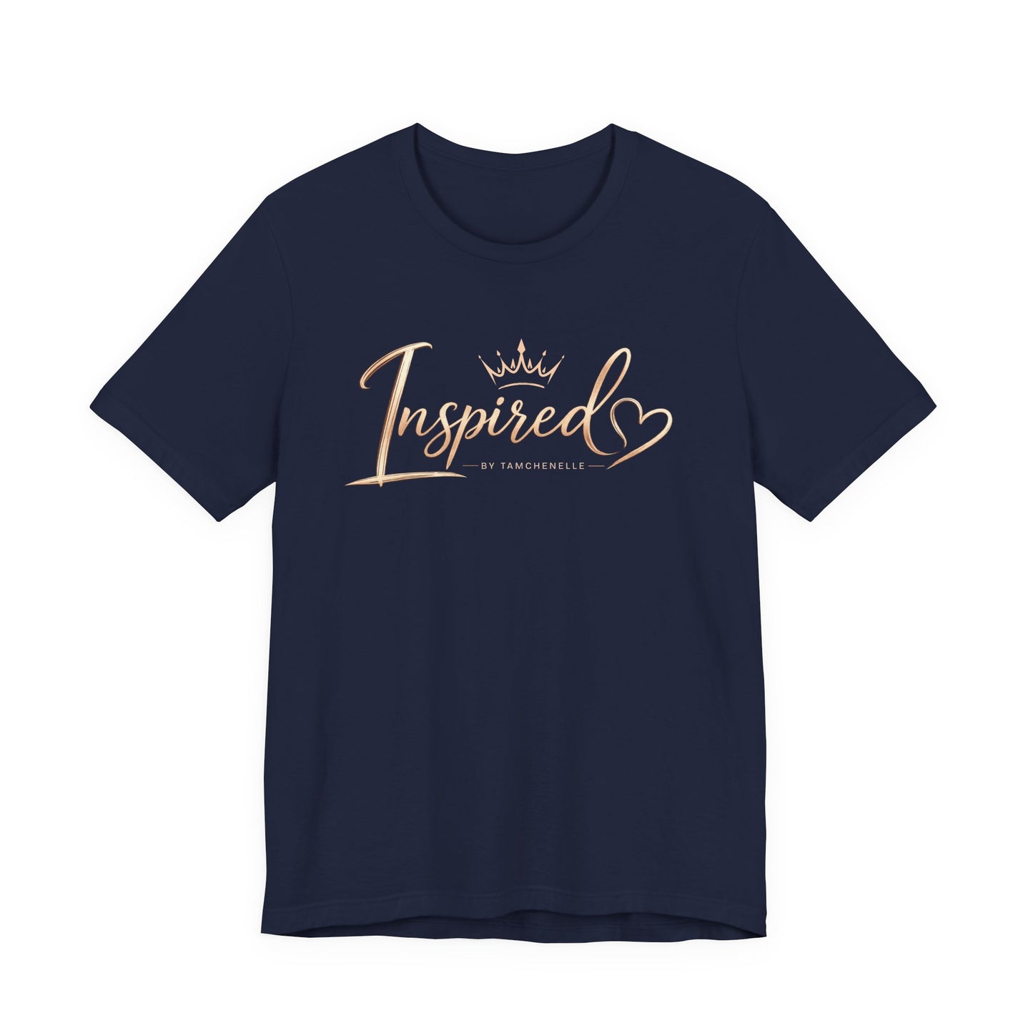 inspired heart tee — inspirational script t‑shirt with crown graphic