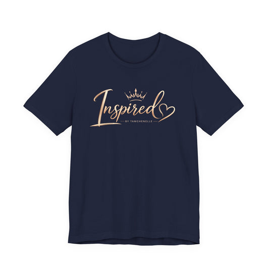 Inspired Heart Tee — Inspirational Script T‑Shirt with Crown Graphic