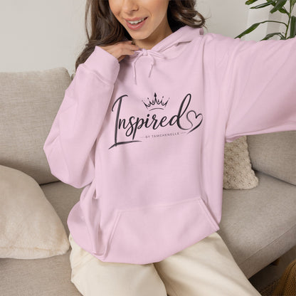 Inspired Hoodie — Script Crown & Heart Comfort Pullover