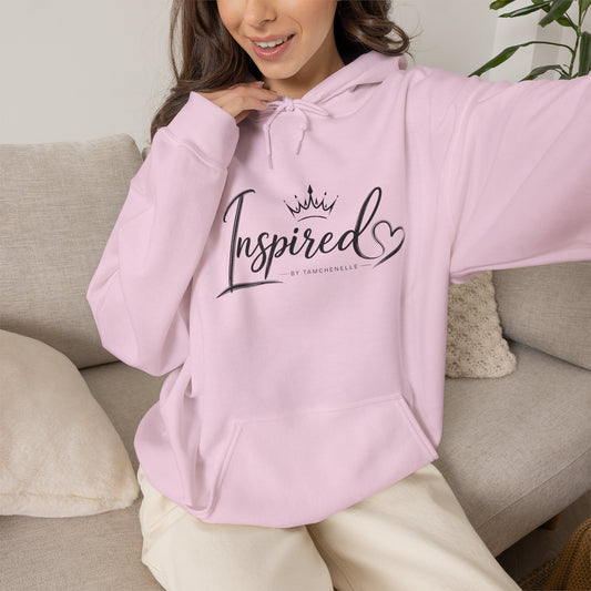 Inspired Hoodie — Script Crown & Heart Comfort Pullover