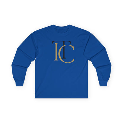 Monogram IC Long Sleeve Tee — Elegant Gold & Black Initial Shirt
