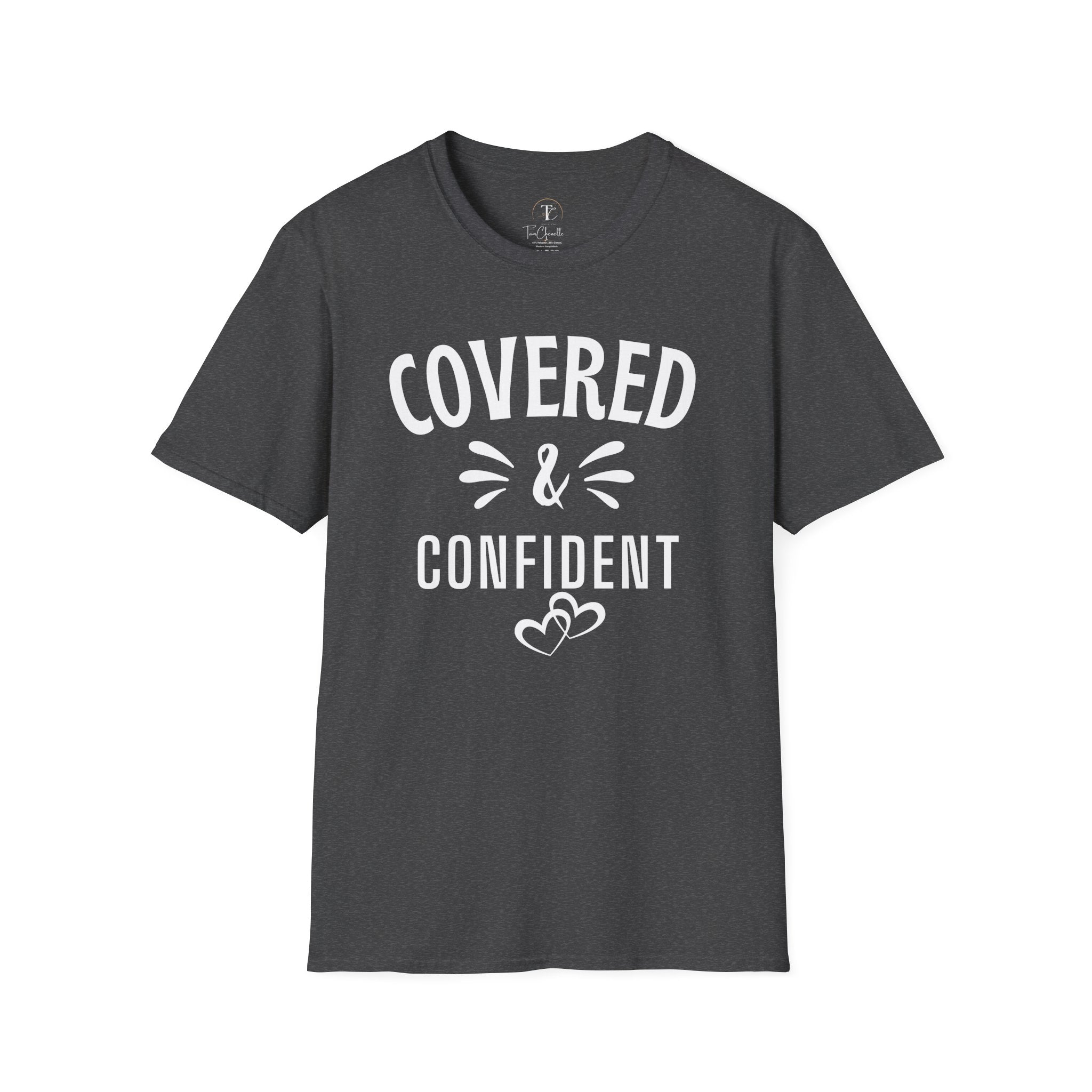 Covered & Confident T-Shirt — Feminine Inspirational Graphic Tee