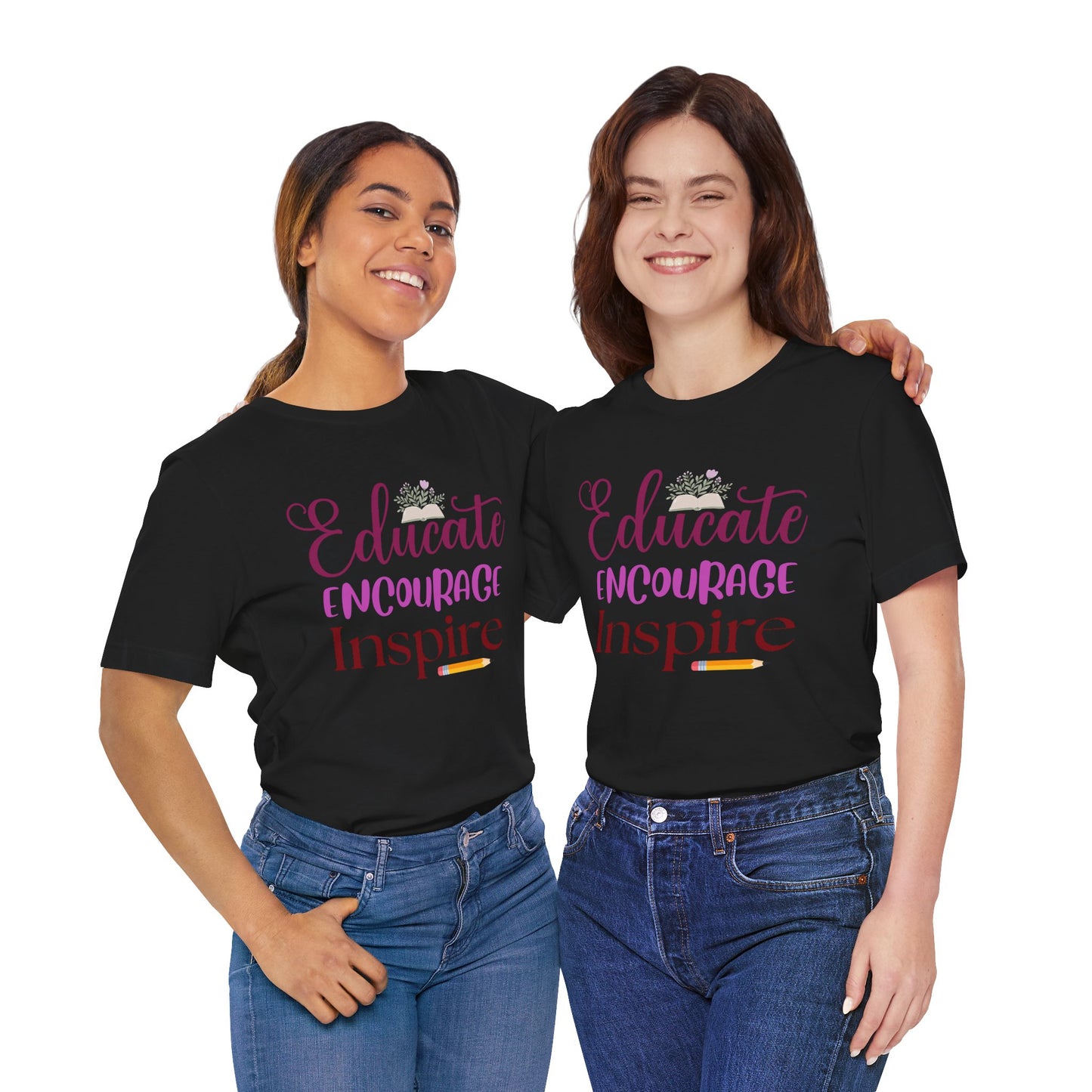educate encourage inspire t-shirt — teacher appreciation tee