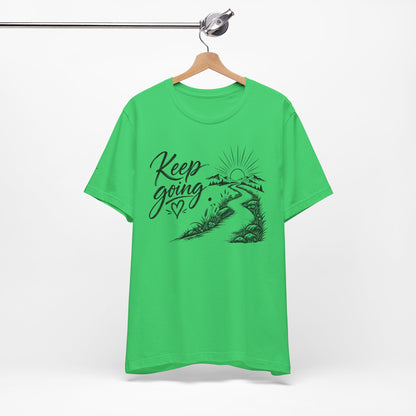Keep Going Tee — Motivational Road & Sunrise Graphic T-Shirt