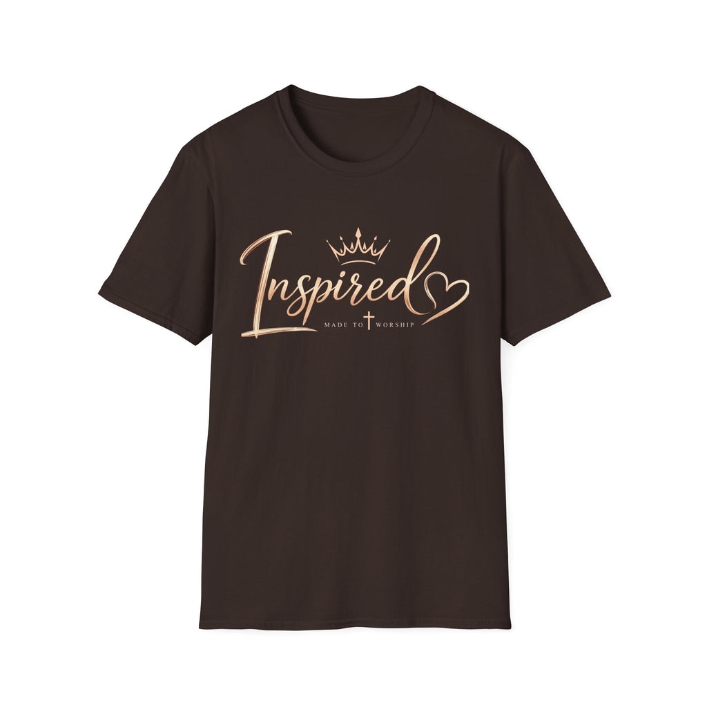 Inspired Crown T-Shirt — "Inspired" Made to Worship Christian Graphic Tee