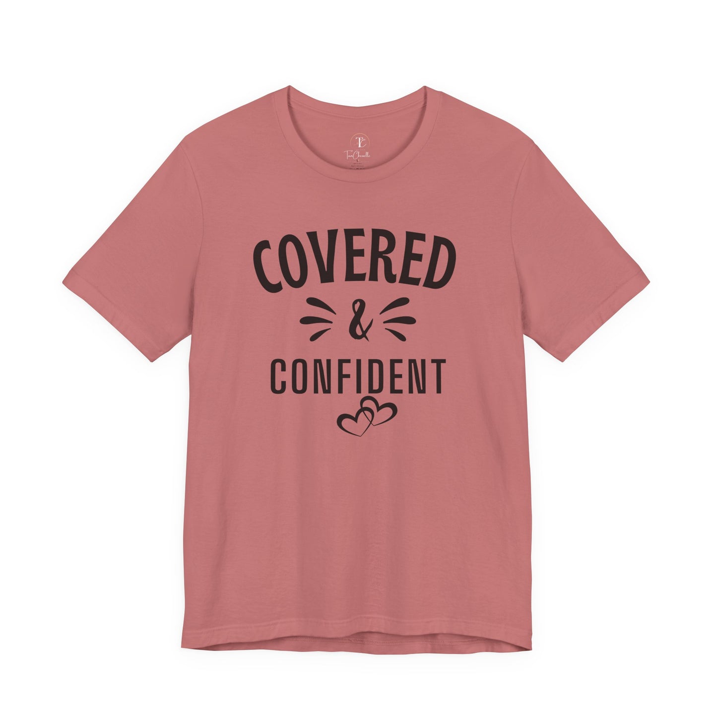 covered & confident tee — inspirational christian faith shirt