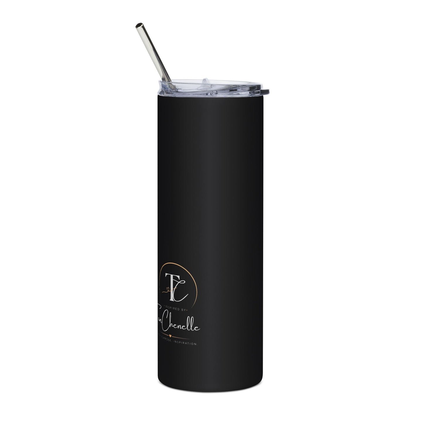 pray wait trust 20oz stainless tumbler — inspirational faith travel cup